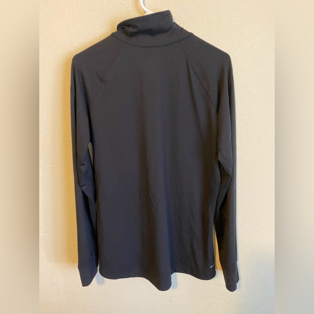 Adidas Men's Size XL Pullover Sweatshirt Half Zip  Polyester Black - Picture 2 of 4